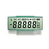 Atspindintis monochromatinis FSTN LCD